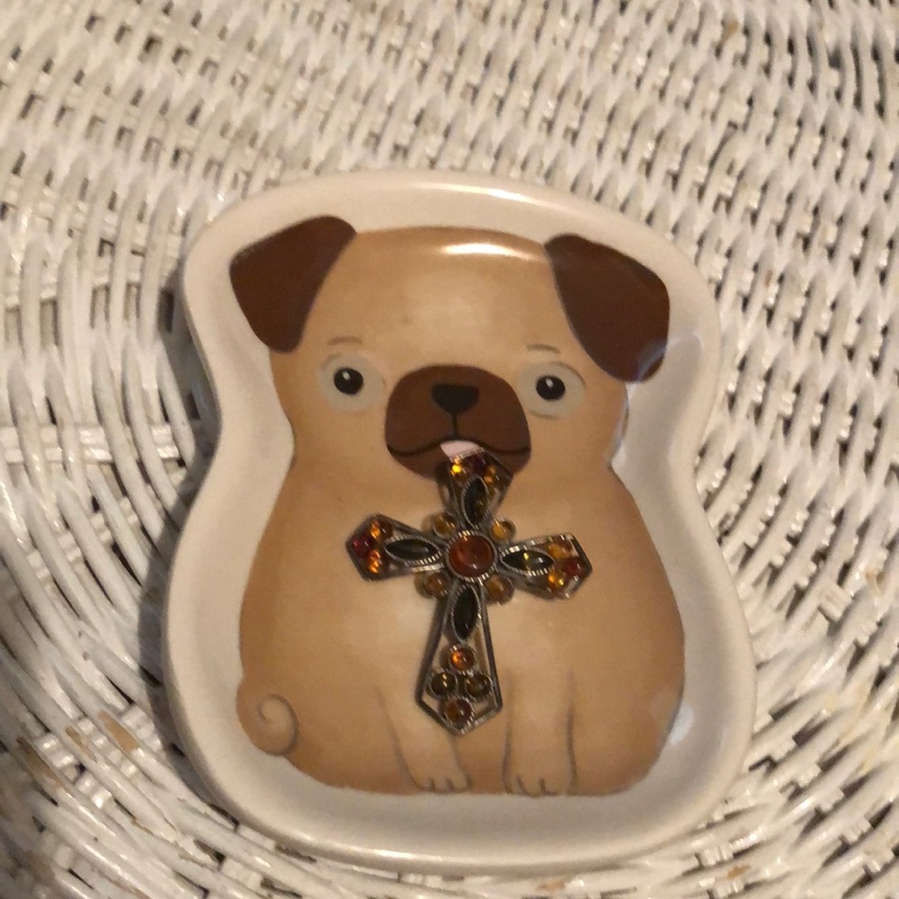 Sterling silver and amber cross